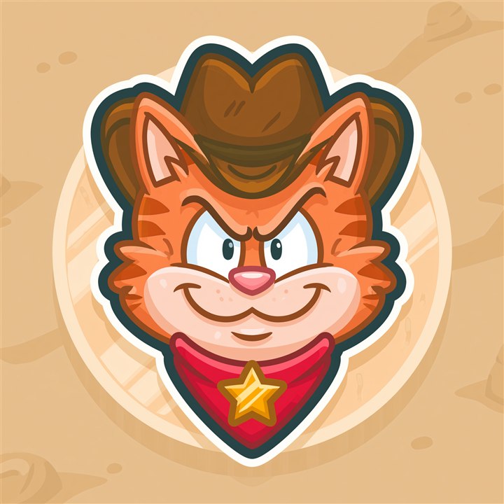 Meowdy the cowboy cat sheriff